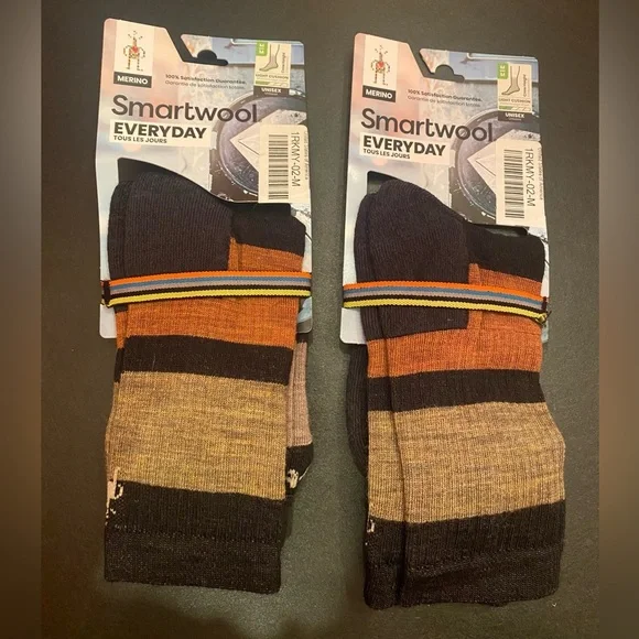 SMARTWOOL | 2 Pair Unisex Merino Wool Everyday Socks Size Medium - Picture 1 of 6